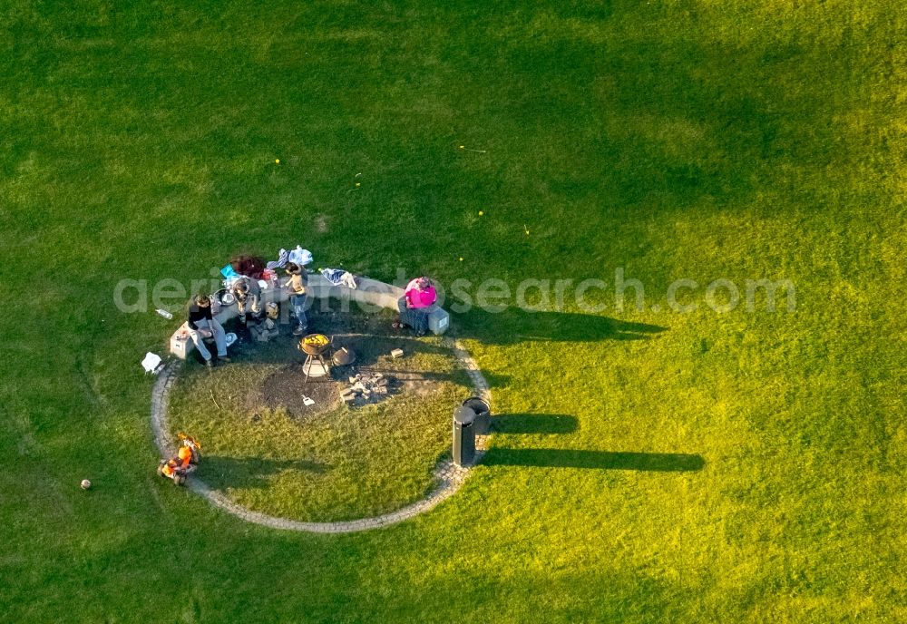 Aerial photograph Hamm - Park of Lippepark Hamm - Schacht Franz in Hamm in the state North Rhine-Westphalia