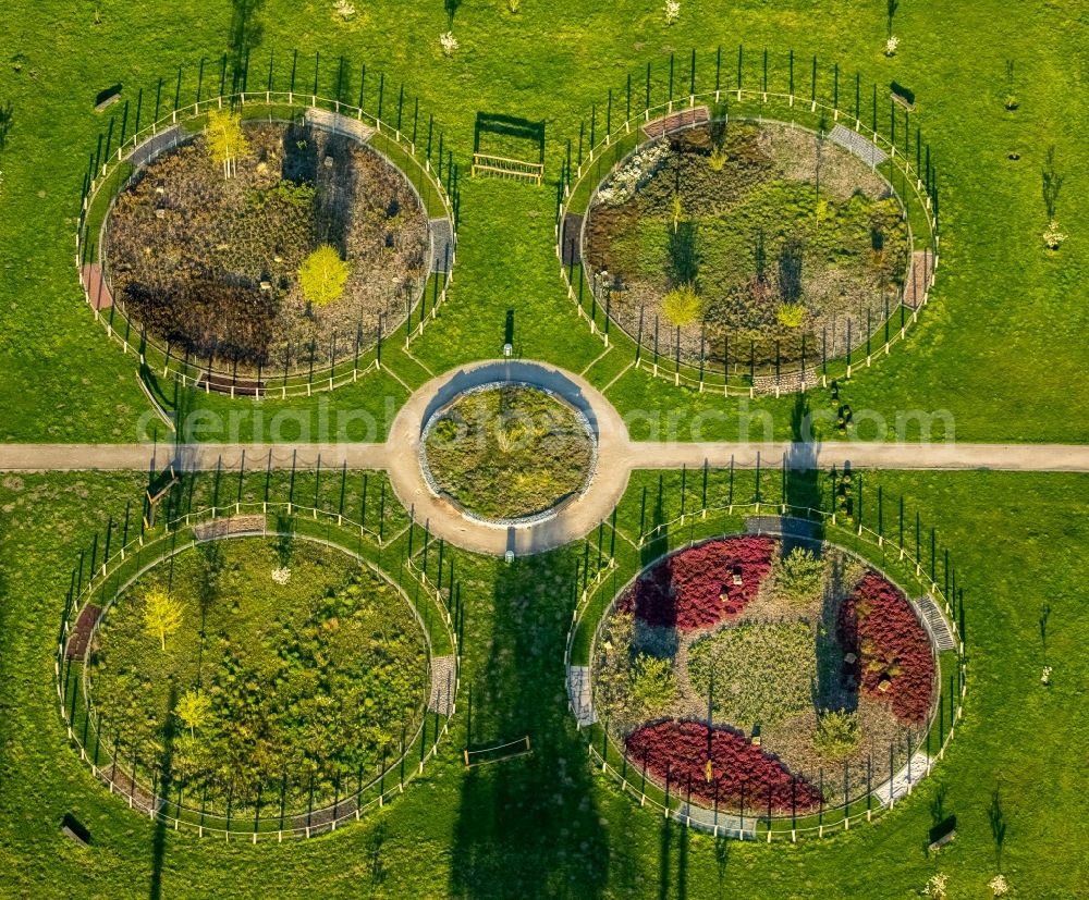 Hamm from above - Park of Lippepark Hamm - Schacht Franz in Hamm in the state North Rhine-Westphalia