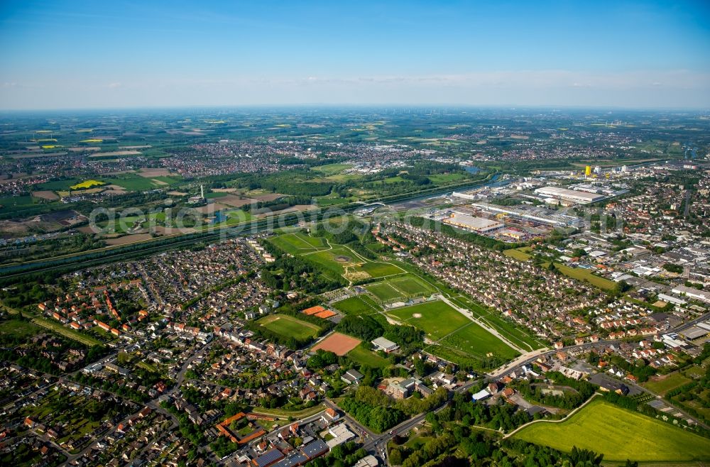 Aerial photograph Hamm - Park of Lippepark Hamm - Schacht Franz in Hamm in the state North Rhine-Westphalia