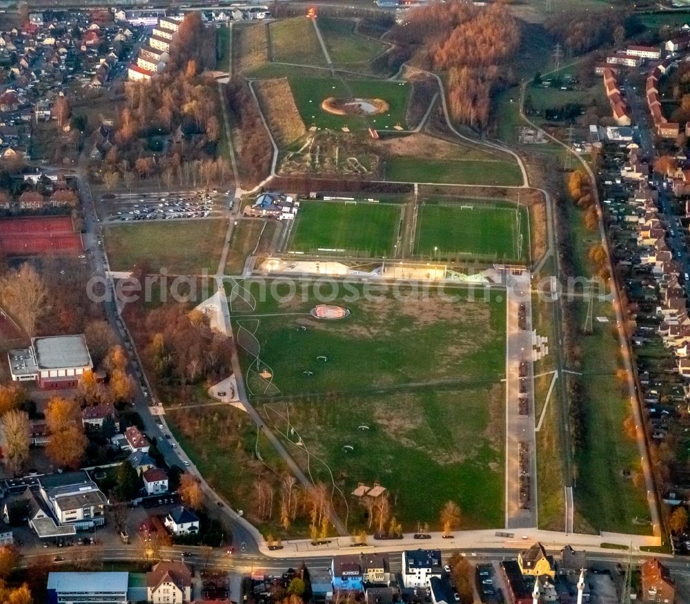 Aerial photograph Hamm - Park of Lippepark Hamm - Schacht Franz in Hamm in the state North Rhine-Westphalia