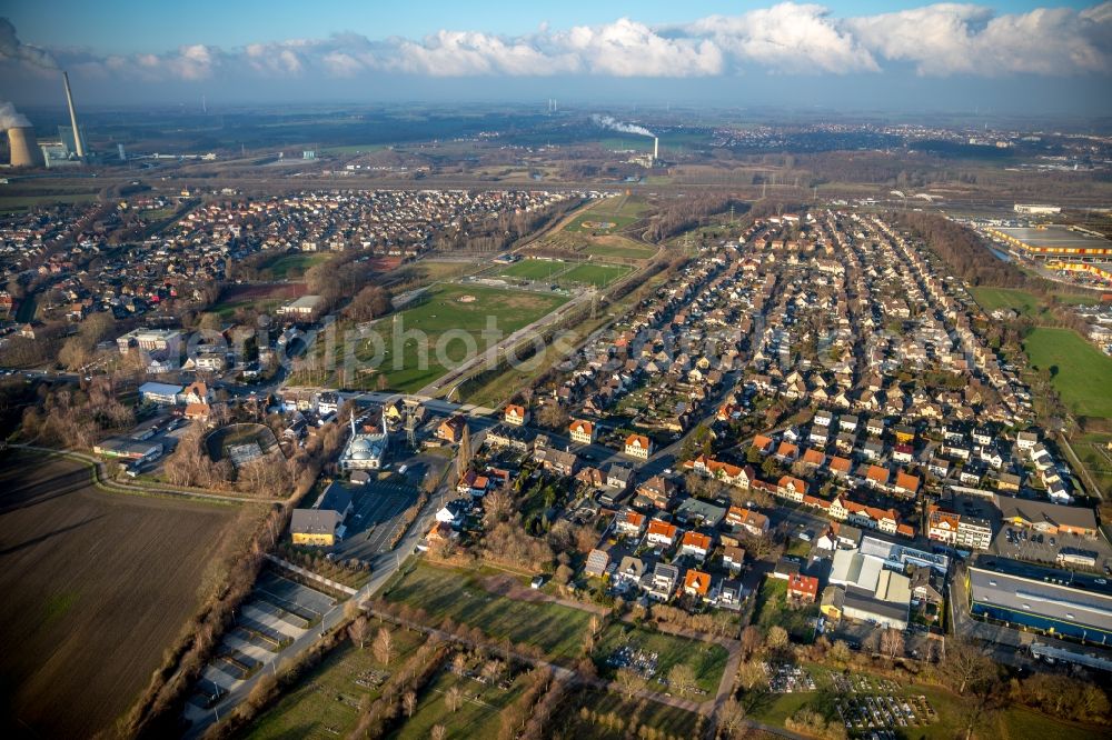 Hamm from the bird's eye view: Park of Lippepark Hamm - Schacht Franz in Hamm in the state North Rhine-Westphalia