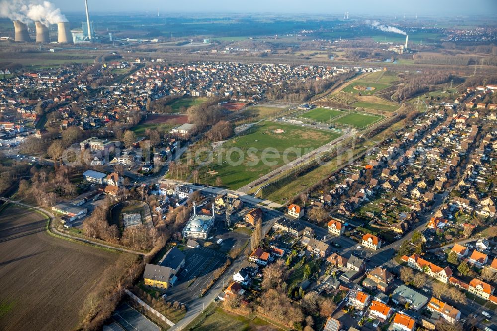 Aerial image Hamm - Park of Lippepark Hamm - Schacht Franz in Hamm in the state North Rhine-Westphalia