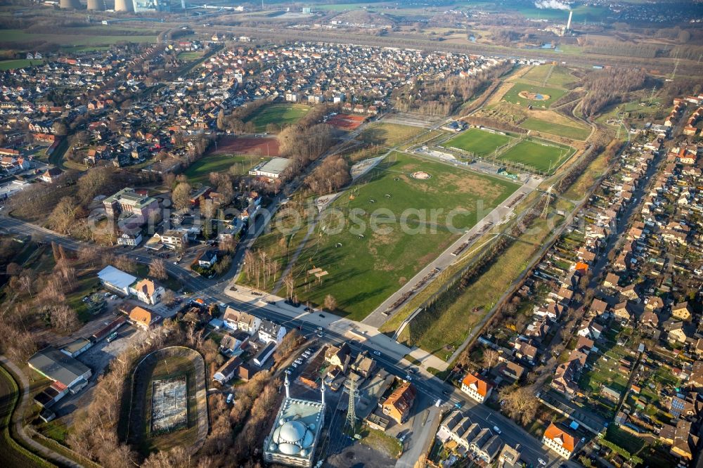 Aerial photograph Hamm - Park of Lippepark Hamm - Schacht Franz in Hamm in the state North Rhine-Westphalia