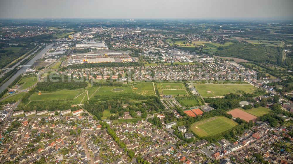 Aerial photograph Hamm - Park of Lippepark Hamm - Schacht Franz in Hamm in the state North Rhine-Westphalia