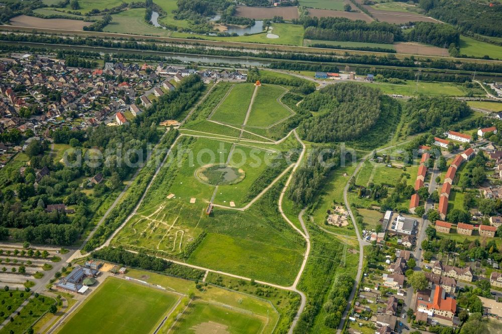 Hamm from above - Park of Lippepark Hamm - Schacht Franz in Hamm in the state North Rhine-Westphalia