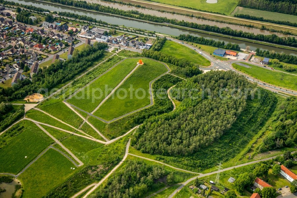 Hamm from the bird's eye view: Park of Lippepark Hamm - Schacht Franz in Hamm in the state North Rhine-Westphalia