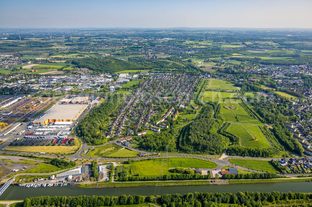 Aerial photograph Hamm - Park of Lippepark Hamm - Schacht Franz in Hamm in the state North Rhine-Westphalia