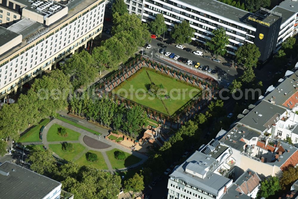 Aerial image Berlin - Park of Los-Angeles-Platz in Berlin