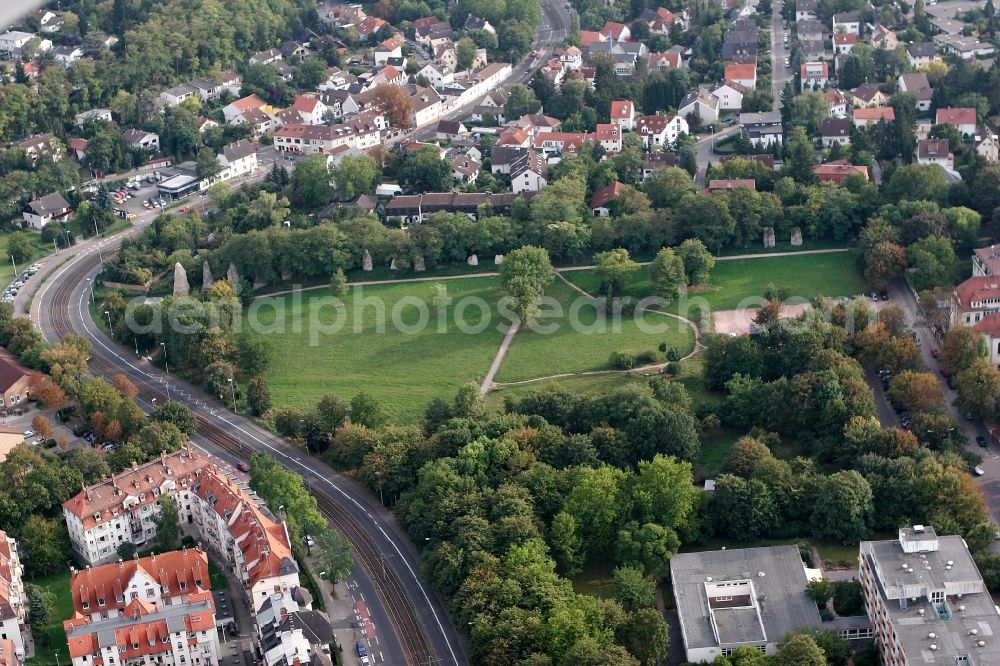 Aerial image Mainz, Zahlbach - Park of Mainz, Zahlbach in the state Rhineland-Palatinate