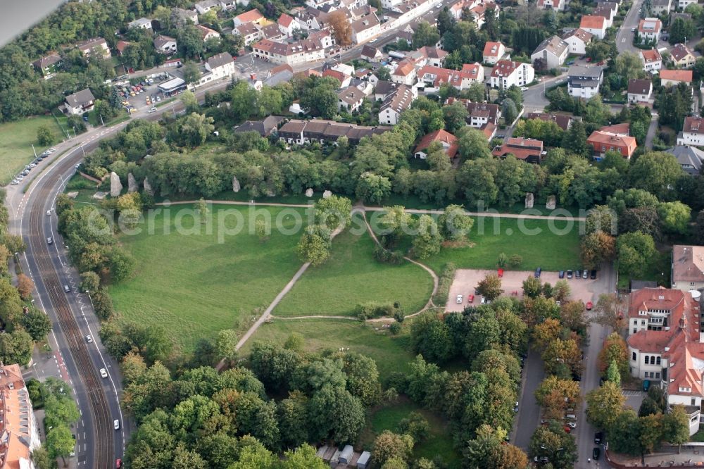 Aerial image Mainz, Zahlbach - Park of Mainz, Zahlbach in the state Rhineland-Palatinate