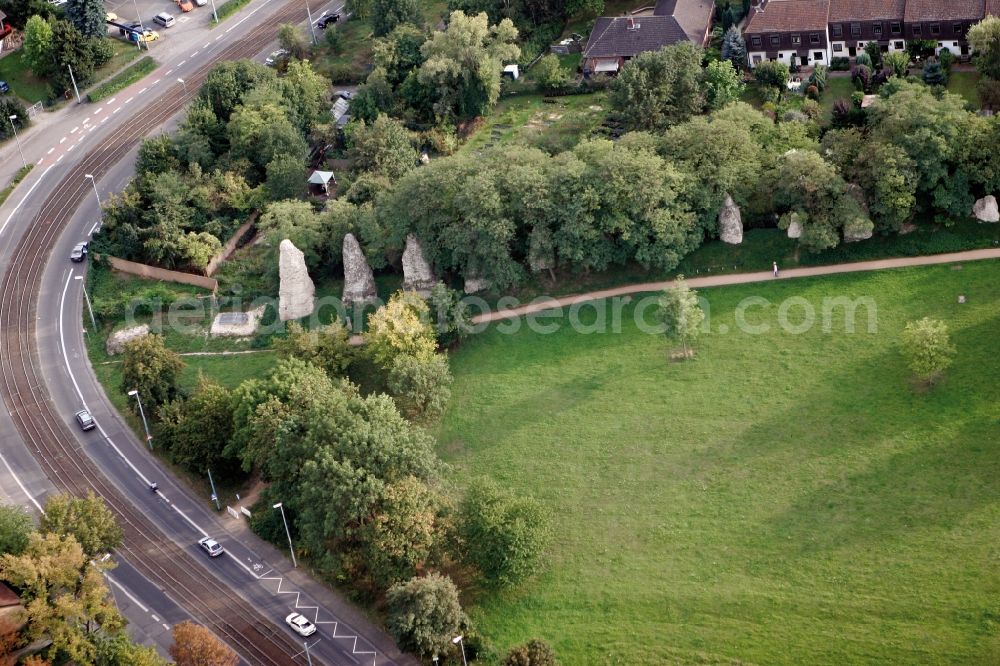 Aerial photograph Mainz, Zahlbach - Park of Mainz, Zahlbach in the state Rhineland-Palatinate