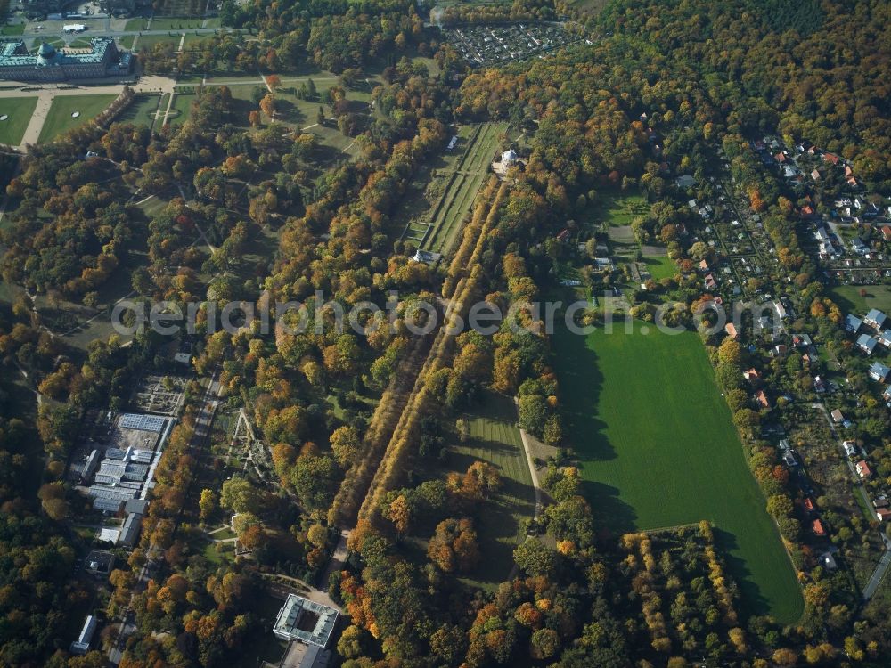 Aerial image Potsdam - Park of an der Maulbeerallee in Potsdam in the state Brandenburg