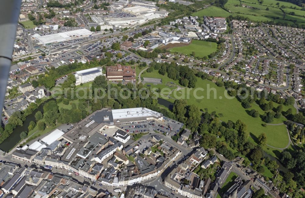 Aerial image Chippenham - Park of Monkton Park in Chippenham in England, United Kingdom