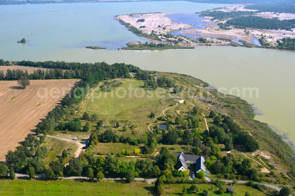 Görlsdorf from above - Park of Natur-Erlebniszentrum Wanninchen in Goerlsdorf in the state Brandenburg, Germany