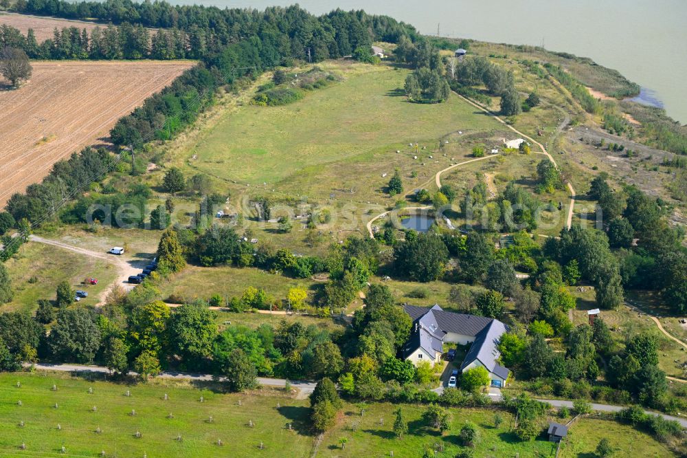 Görlsdorf from the bird's eye view: Park of Natur-Erlebniszentrum Wanninchen in Goerlsdorf in the state Brandenburg, Germany