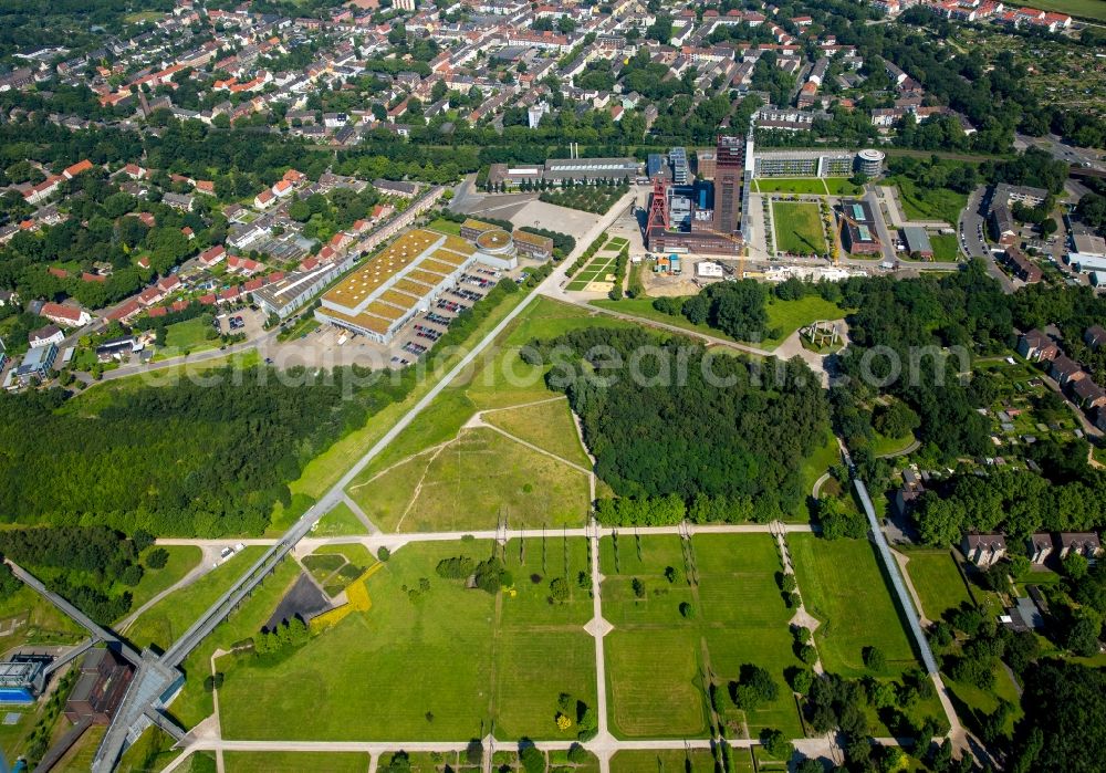 Aerial image Gelsenkirchen - Park of Nordsternpark in Gelsenkirchen in the state North Rhine-Westphalia