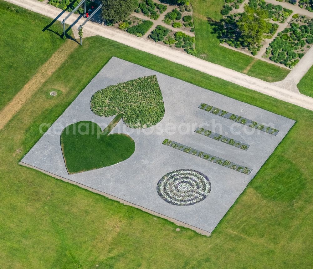 Aerial image Gelsenkirchen - Park of Nordsternpark in Gelsenkirchen in the state North Rhine-Westphalia