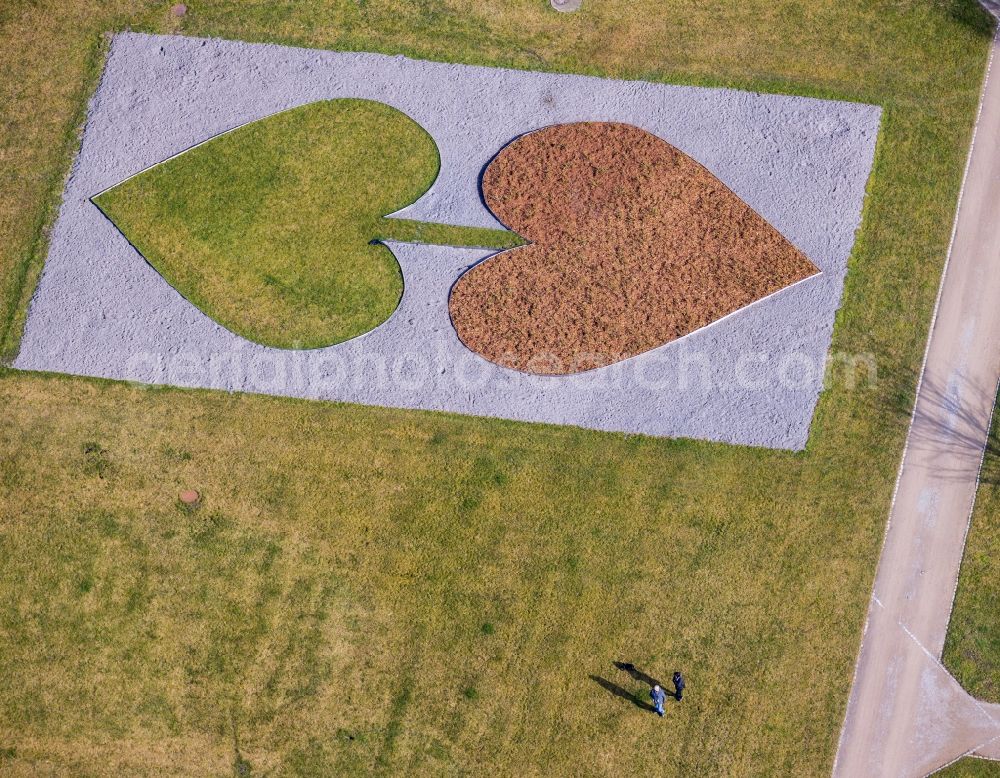 Gelsenkirchen from above - Park of Nordsternpark in the district Horst in Gelsenkirchen in the state North Rhine-Westphalia, Germany