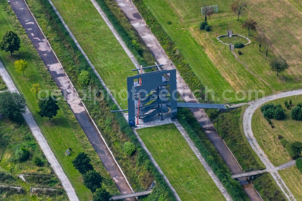 Aerial image Oberhausen - Park OLGA-Park on the site of the former coal mine Osterfeld in Oberhausen in the state of North Rhine-Westphalia, Germany