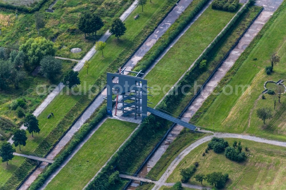 Oberhausen from above - Park OLGA-Park on the site of the former coal mine Osterfeld in Oberhausen in the state of North Rhine-Westphalia, Germany