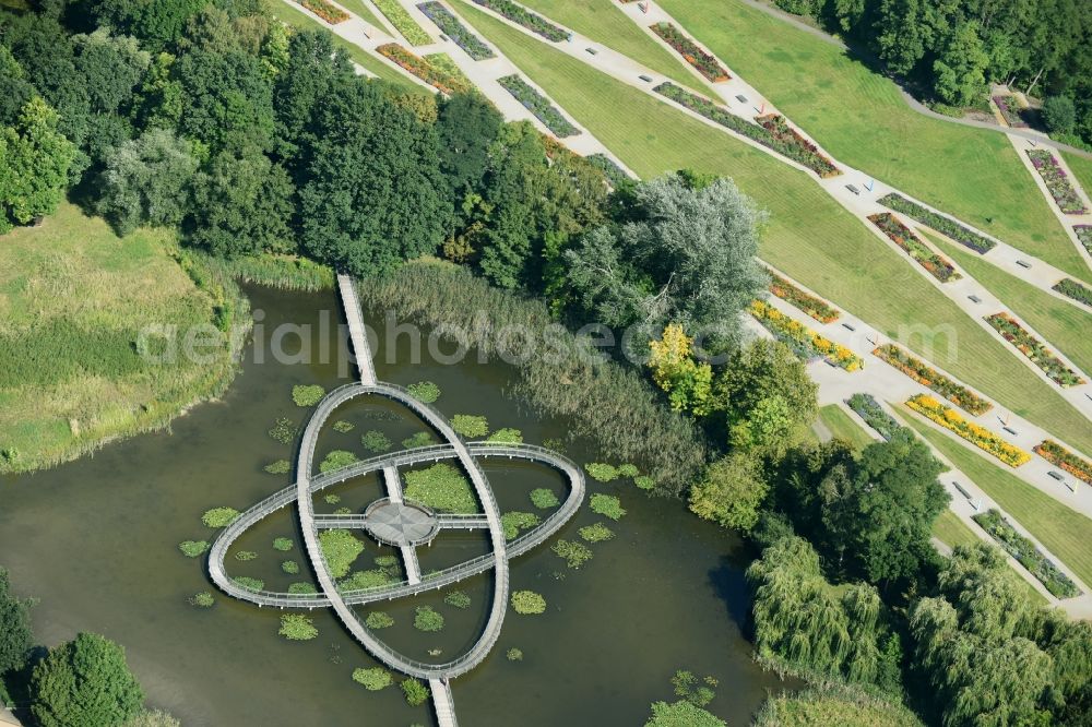 Aerial image Rathenow - Runway in the Optikpark in Rathenow in the state Brandenburg