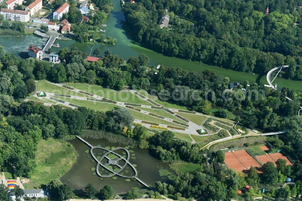 Aerial image Rathenow - Overall view of the Park of Optikpark in Rathenow in the state Brandenburg