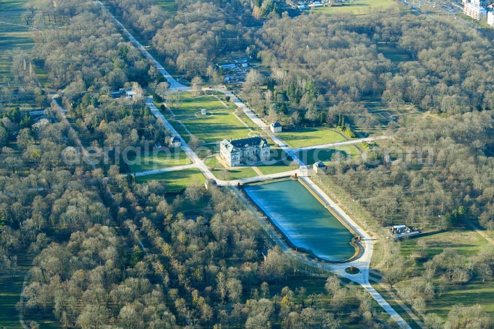 Dresden from the bird's eye view: Park of Palais Grosser Garten in the district Suedvorstadt-Ost in Dresden in the state Saxony, Germany