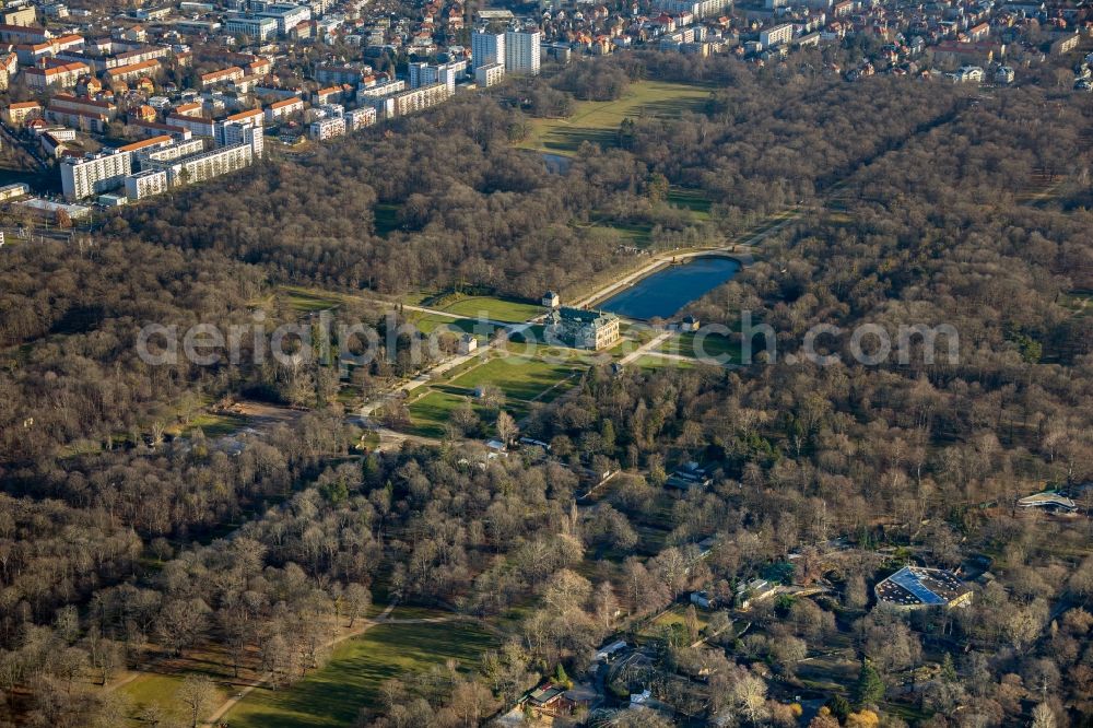 Aerial image Dresden - Park of Palais Grosser Garten in the district Suedvorstadt-Ost in Dresden in the state Saxony, Germany