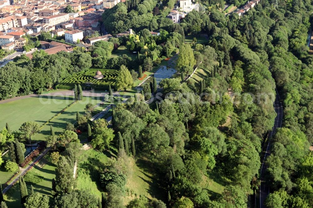 Aerial image Valeggio sul Mincio - Park of of Parco Giardino Sigurta in Valeggio sul Mincio in Veneto, Italy