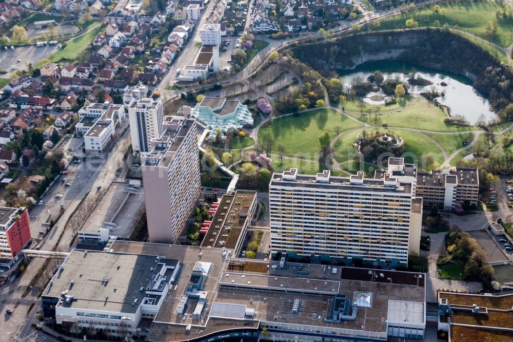 Aerial image Leonberg - Park of with Parksee in Leonberg in the state Baden-Wurttemberg, Germany