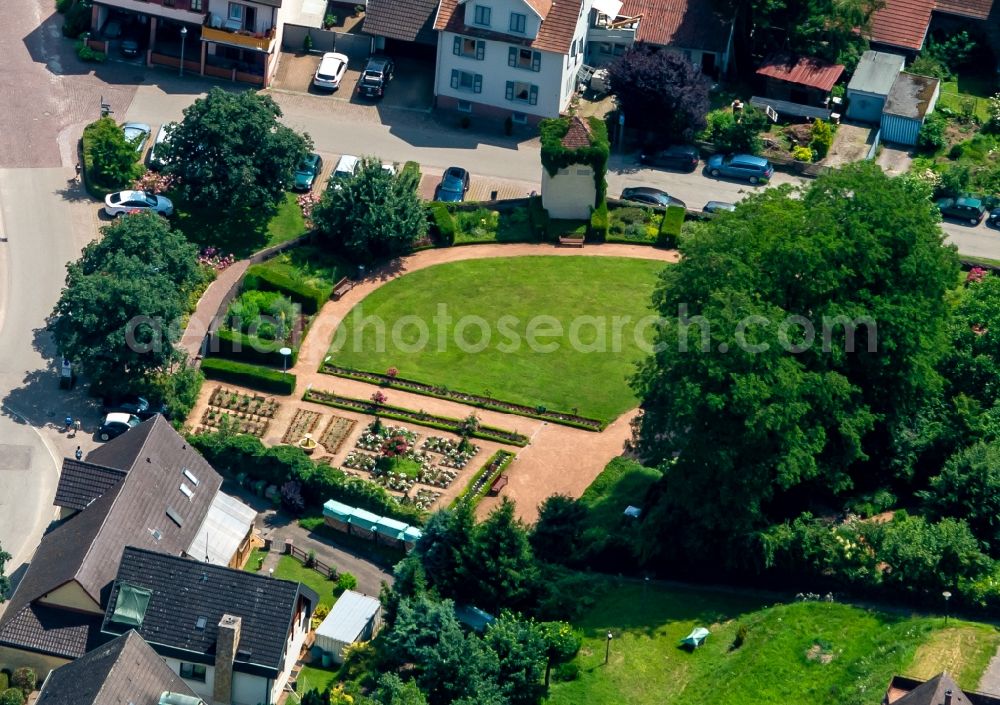 Aerial image Ettenheim - Park of Prinzengarten in Ettenheim in the state Baden-Wuerttemberg, Germany