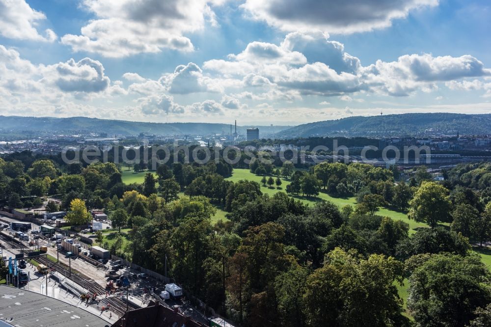 Stuttgart from the bird's eye view: Park of Rosensteinpark in Stuttgart in the state Baden-Wuerttemberg