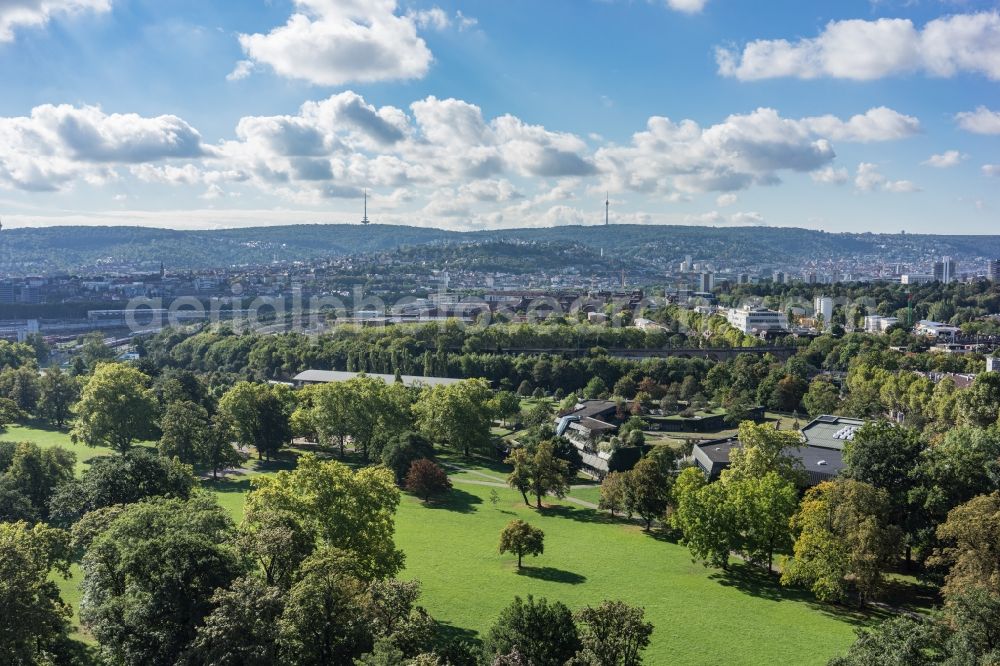 Aerial image Stuttgart - Park of Rosensteinpark in Stuttgart in the state Baden-Wuerttemberg