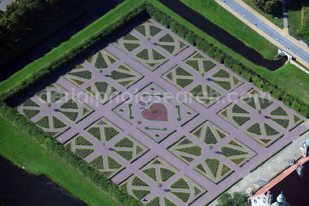 Aerial image Güstrow - Park of the Schlossgarten in Guestrow in the state Mecklenburg - Western Pomerania