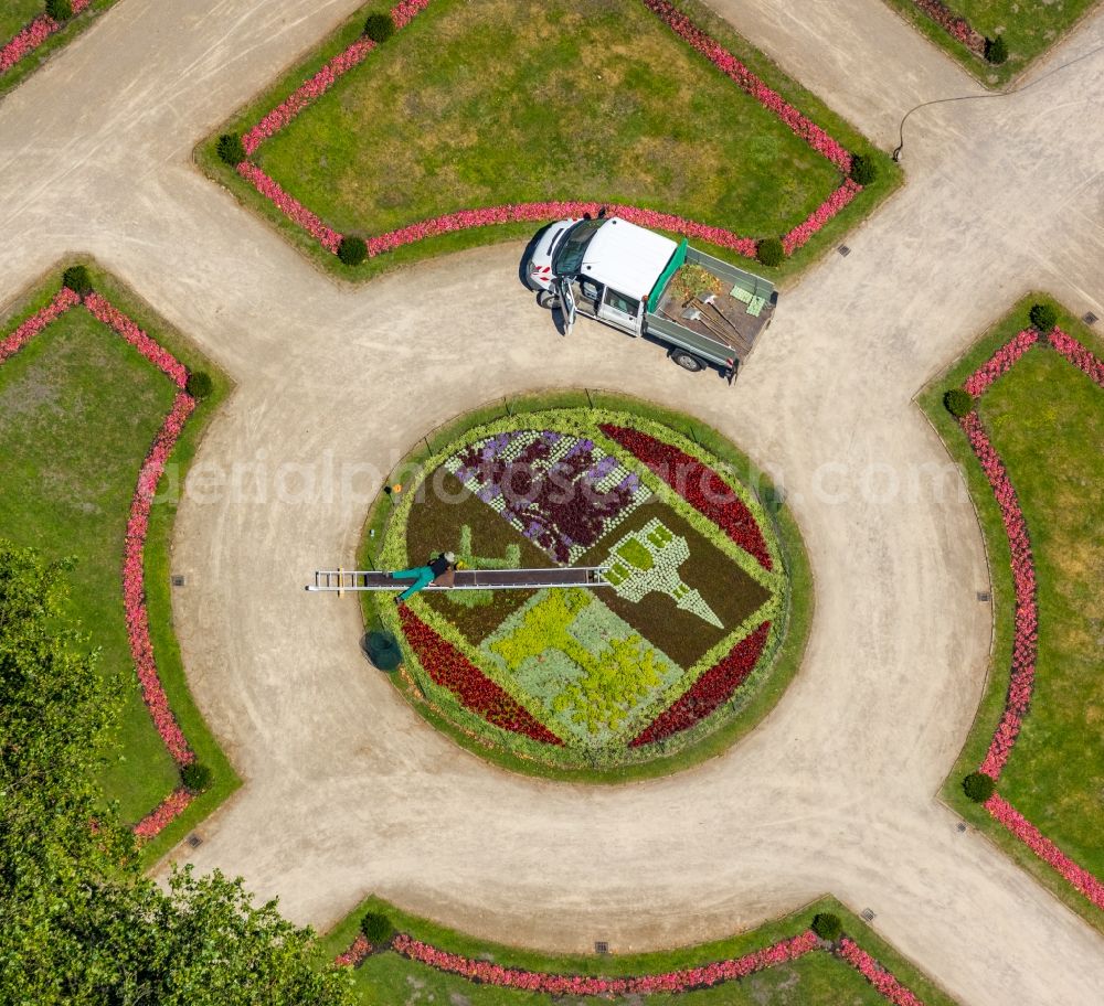 Gelsenkirchen from above - Park of of Schlossgarten on Schloss Berge in the district Buer in Gelsenkirchen in the state North Rhine-Westphalia, Germany