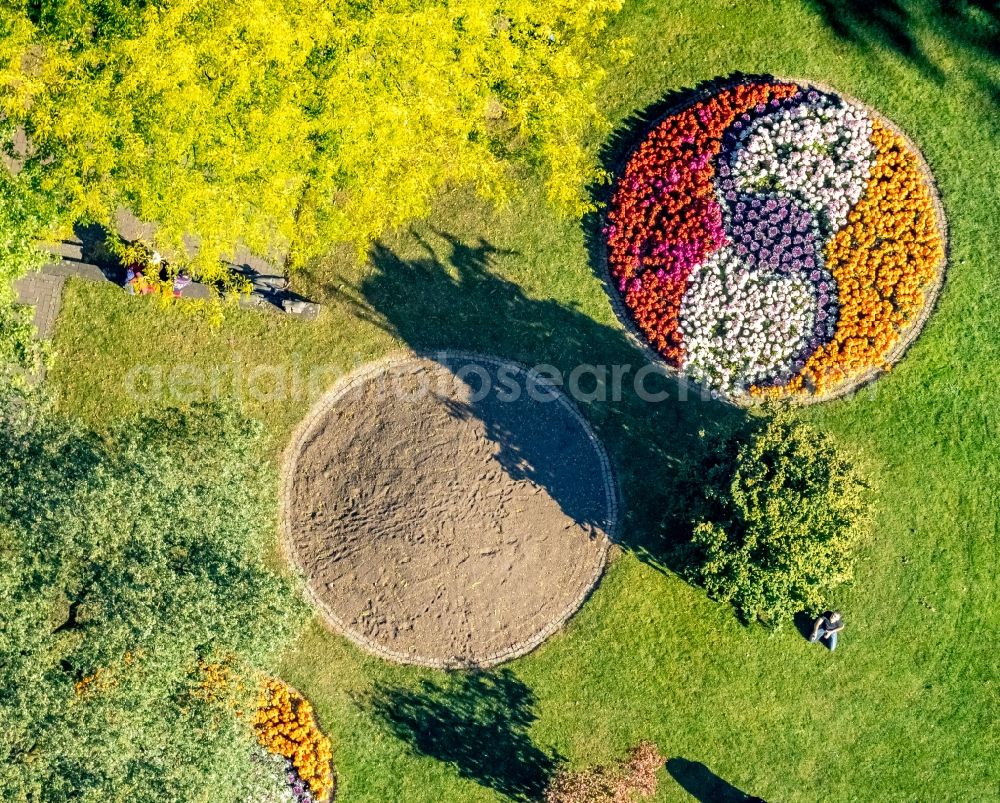 Siegen from above - Park of Schlosspark in Siegen in the state North Rhine-Westphalia