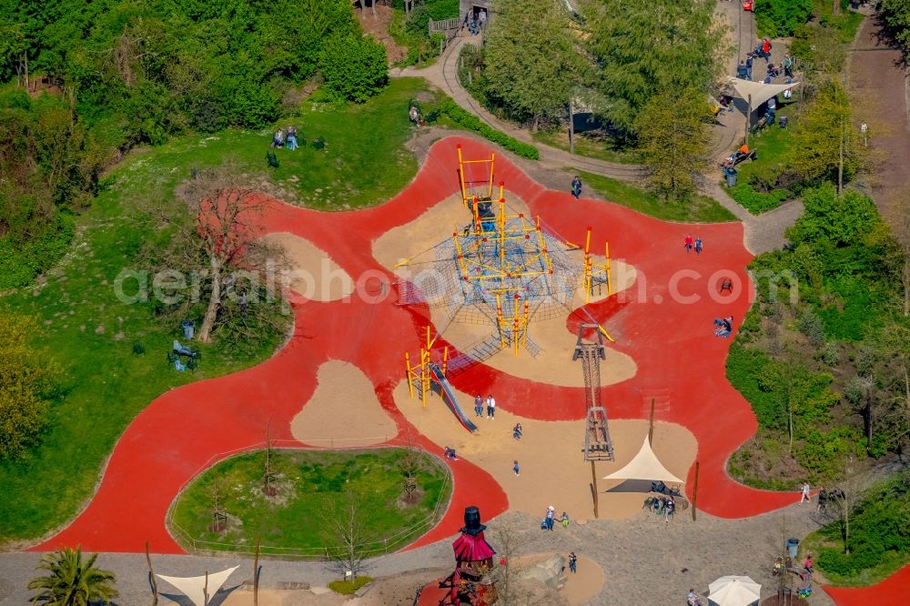 Aerial image Hamm - Park with playground with sandy areas of Maximilianpark Hamm GmbH in Hamm in the state North Rhine-Westphalia, Germany