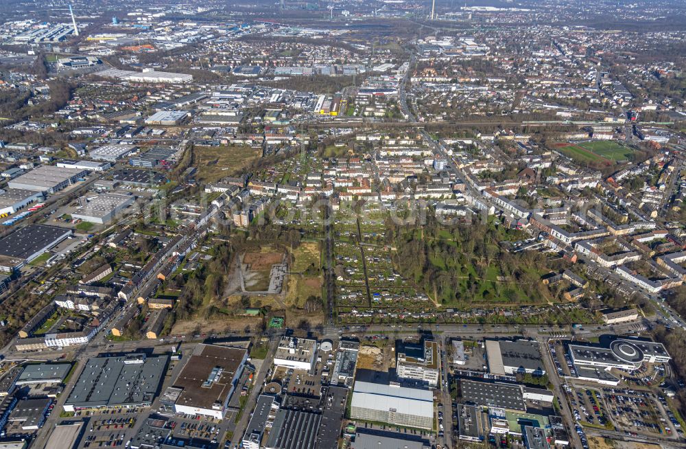 Aerial photograph Essen - Park of Spindelmann-Park in the district Altenessen - Sued in Essen at Ruhrgebiet in the state North Rhine-Westphalia, Germany