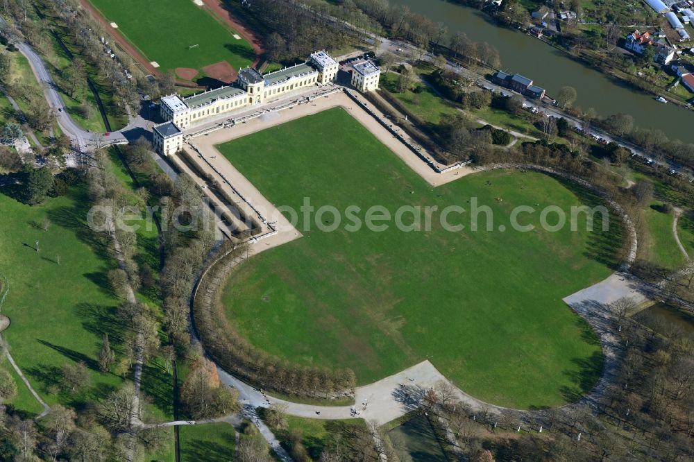 Aerial image Kassel - Park of Staatspark Karlsaue in Kassel in the state Hesse, Germany