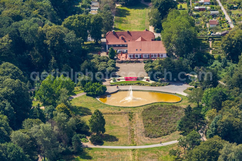 Bottrop from above - park of of Stadtgarten in the district Stadtmitte in Bottrop at Ruhrgebiet in the state North Rhine-Westphalia, Germany