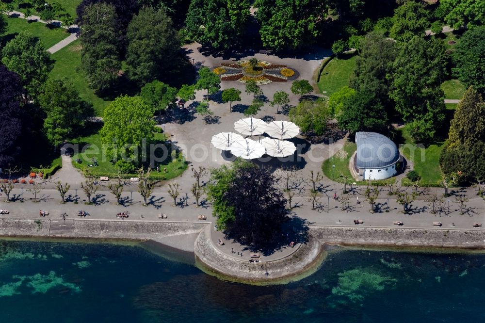 Konstanz from the bird's eye view: Park of Stadtgarten in Konstanz in the state Baden-Wuerttemberg, Germany