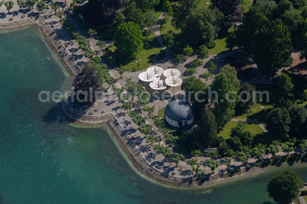 Konstanz from above - Park of Stadtgarten in Konstanz in the state Baden-Wuerttemberg, Germany