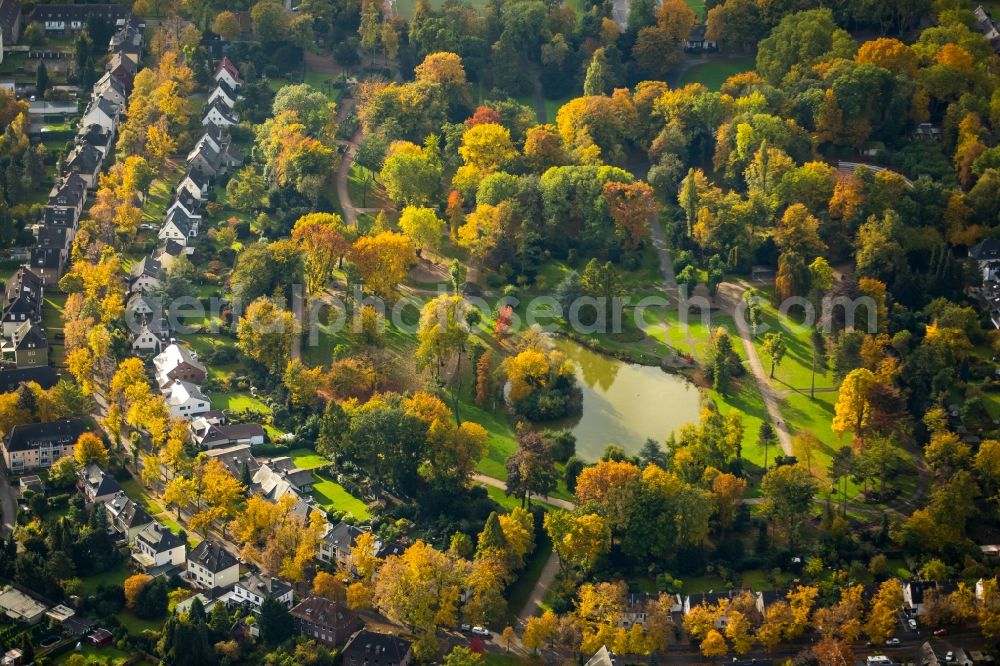 Aerial image Bochum - Park of Stadtgarten destric Wattenscheid in Bochum in the state North Rhine-Westphalia