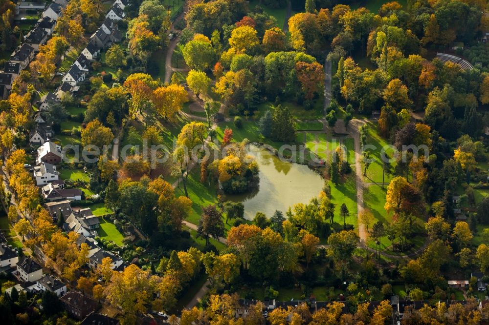 Aerial photograph Bochum - Park of Stadtgarten destric Wattenscheid in Bochum in the state North Rhine-Westphalia