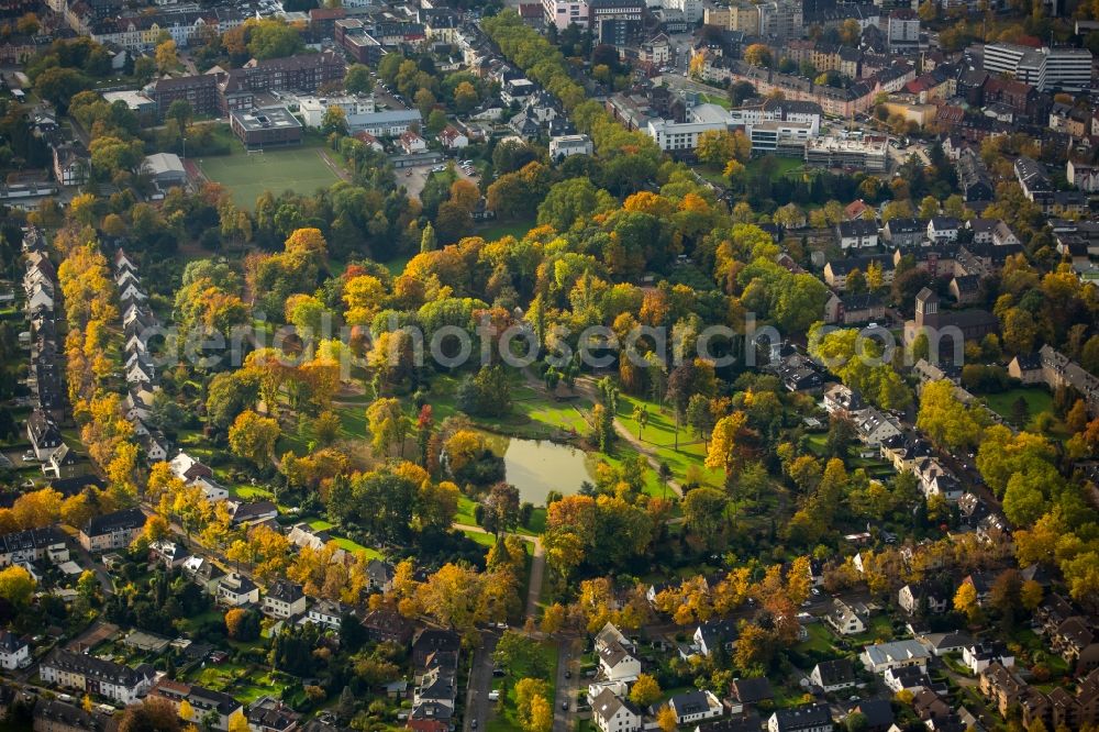 Bochum from the bird's eye view: Park of Stadtgarten destric Wattenscheid in Bochum in the state North Rhine-Westphalia