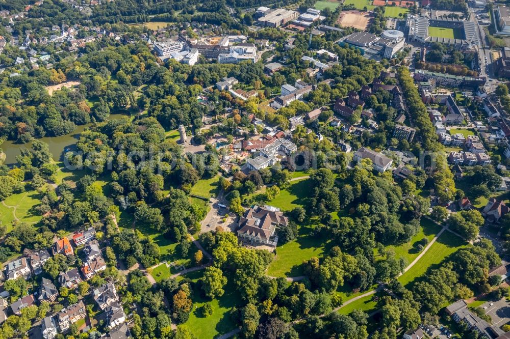 Aerial image Bochum - Park of of Stadtpark Bochum in Bochum in the state North Rhine-Westphalia, Germany