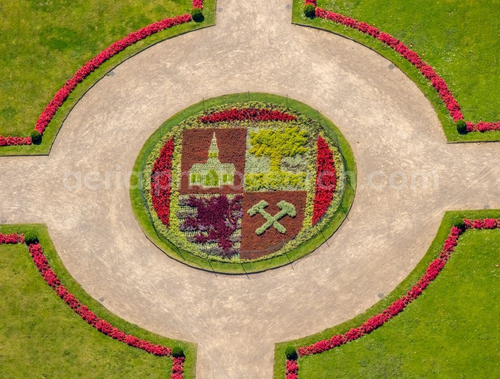 Aerial photograph Gelsenkirchen - Castle park in Gelsenkirchen in the state North Rhine-Westphalia