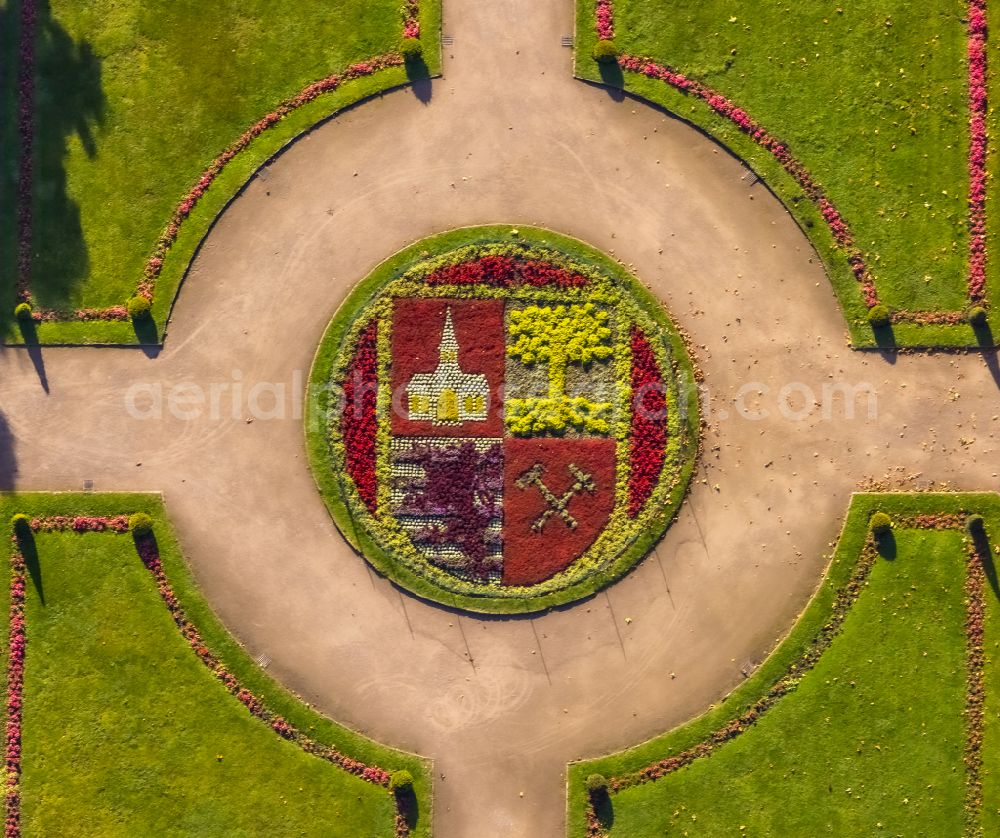 Gelsenkirchen from the bird's eye view: Castle park in Gelsenkirchen in the state North Rhine-Westphalia