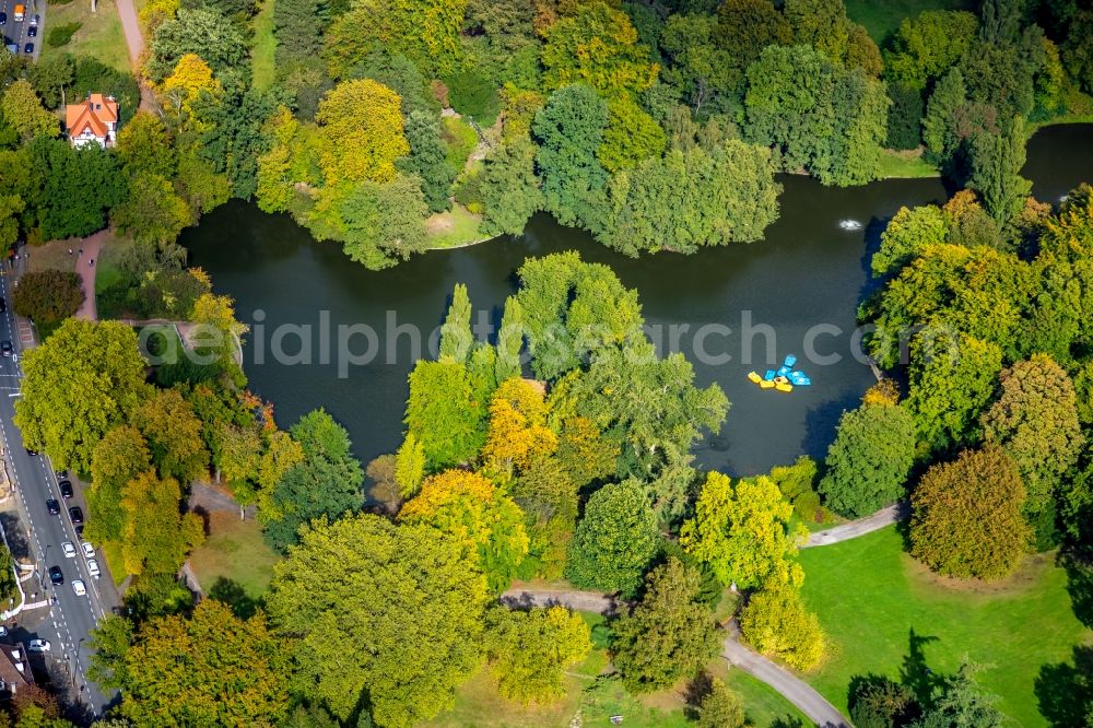 Aerial image Bochum - Park in the district Innenstadt in Bochum in the state North Rhine-Westphalia, Germany