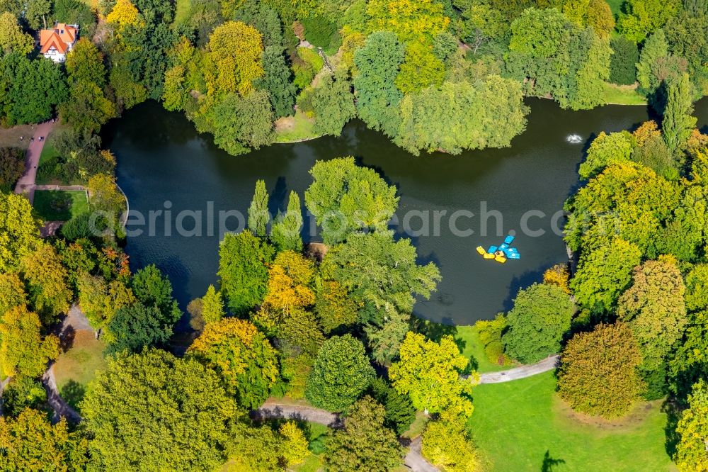 Aerial photograph Bochum - Park in the district Innenstadt in Bochum in the state North Rhine-Westphalia, Germany